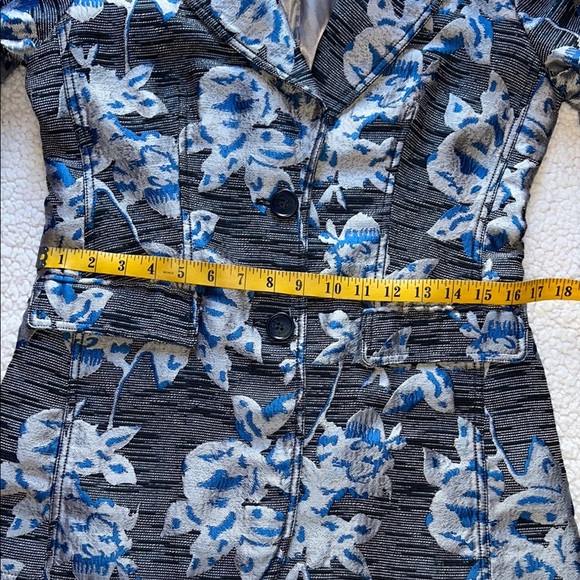 Derek Lam Floral Blue and Gray Blazer - Picture 11 of 16